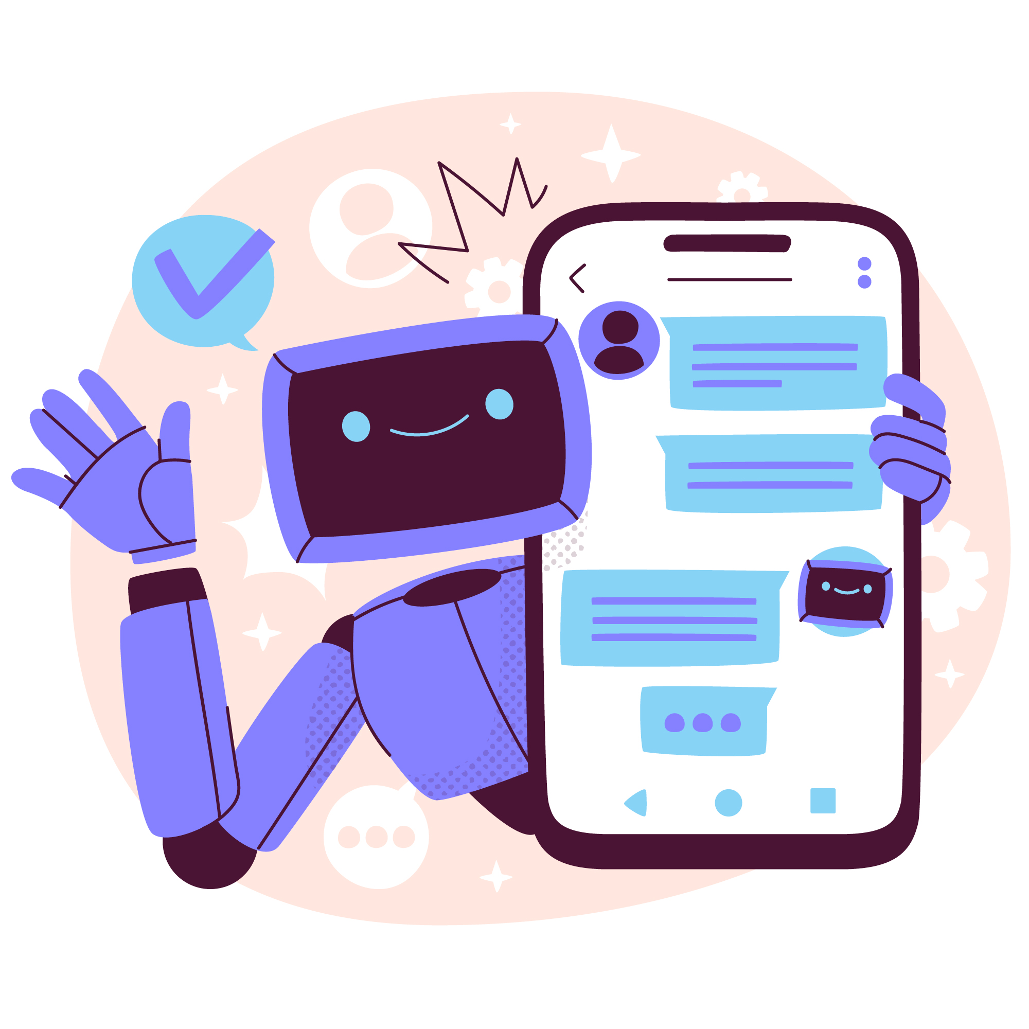 Multi-Provider Chat Interface Illustration